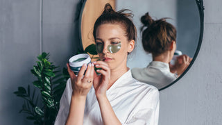 Lifestyle-woman reading package ingredients