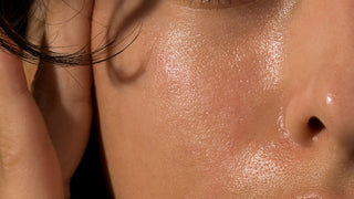 close up image of pores on the cheek