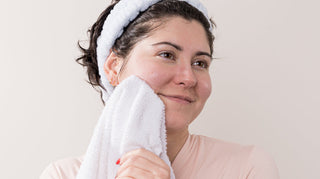 Author, Celine, washing her face.