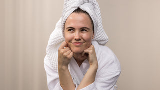 Girl with glowing skin