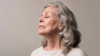 mature woman looking to her left