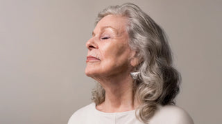 mature woman looking to her left