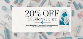 20% off all Colorescience plus free Total Eye Hydrogel Masks with Colorescience orders $125+