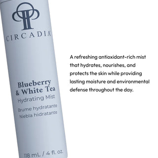 Circadia Blueberry and White Tea Hydrating Mist 118ml refreshing antioxidant-rich facial mist that hydrates, nourishes, and protects skin with lasting moisture and environmental defense