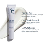 Circadia Spot Stop Blemish Corrector on a white background with texture swatch.