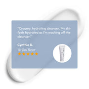 Five-star verified review for Circadia Amandola Milk Cleanser — Cynthia U. says it leaves skin feeling creamy and hydrated