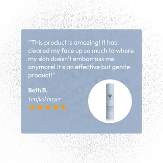Five-star verified review for Circadia White Willow & Juniper Clearing Mist — Beth B. says it cleared her skin and is an effective yet gentle product