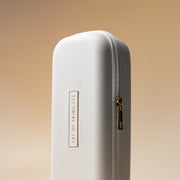 Art of Skincare nano infusion pen white textured zip case with gold hardware and branded gold label