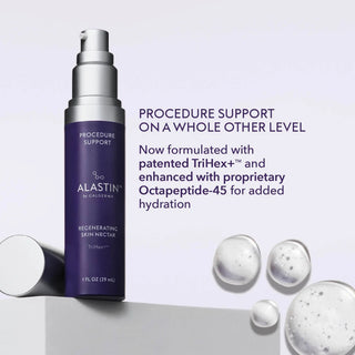 ALASTIN Regenerating Skin Nectar bottle with TriHex+ and Octapeptide-45 hydration claim