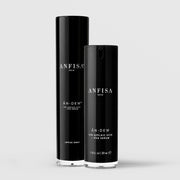 Anfisa Skin AN-DEW 10% Azelaic Acid and PHA Serum shown in 50ml and 30ml sizes in black pump bottles