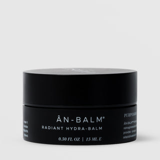 Anfisa Skin AN-BALM Radiant Hydra-Balm 15ml travel size in black jar for radiant and hydrated skin