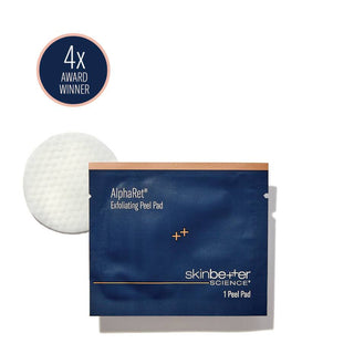 skinbetter AlphaRet Exfoliating Peel Pad single packet with textured pad – 4x award-winning anti-aging exfoliating treatment