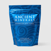 Ancient Minerals Magnesium Bath Flakes 1.65 lb resealable blue pouch, ultra pure magnesium chloride for body and foot soaks