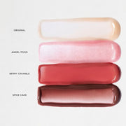 Swatches of all four shades of the Anfisa An-Gloss lip tint and treatment