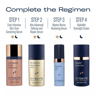 SkinBetter 4-step regimen: Even Intensive, Alto Advanced, Mystro Revive, AlphaRet Cream
