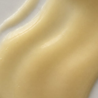 BiON Collagen Revival Serum – texture swatch showing warm ivory gel-cream consistency for firming anti-aging skin treatment