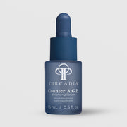 Circadia Counter A.G.E. Balancing Serum 15mL 0.5 fl oz dark blue dropper bottle on light gray background