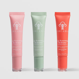 Circadia Lip Renewing Hydrator tubes in Hibiscus, Vanilla Mint and Watermelon, 12 mL / 0.4 fl oz each