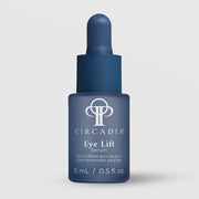 Circadia Eye Lift Serum 15mL 0.5 fl oz dark blue dropper bottle on light gray background
