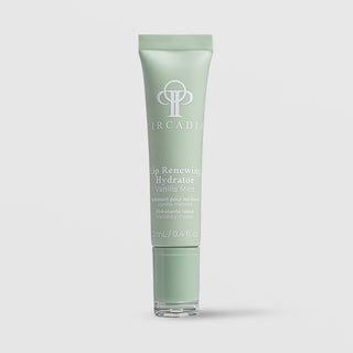 Circadia Lip Renewing Hydrator Vanilla Mint 12mL 0.4 fl oz mint green squeeze tube on light gray background