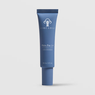 Circadia Phito-Pep 1.6 Antioxidant Lotion 2 fl oz (59ml) - deep blue squeeze tube with nozzle tip
