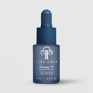 Circadia Serum 71 Renewal Serum 0.5 fl oz (15ml) - deep blue frosted glass dropper bottle