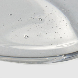 Circadia Cleansing Gel with Salicylic Acid close-up texture swatch showing clear lightweight gel consistency with fine micro-bubbles