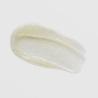 Circadia Micro-Exfoliating Honey Cleanser texture swatch – pale yellow gel cleanser densely packed with beeswax microbeads