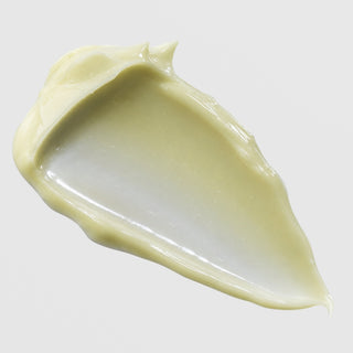 Circadia Nighttime Repair Plus Retinol Cream texture swatch showing rich glossy cream with a soft yellow-green tone