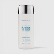 Colorescience Total Protection No-Show Mineral Sunscreen SPF50 white frosted bottle with silver cap, all-mineral actives broad spectrum water resistant, 2.6 fl oz 78ml
