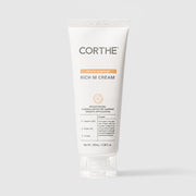 Corthe Dermo Essential Rich M Cream barrier moisturizer with Ceramide and Fucoidan – white tube with clear base, 100ml / 3.38 fl oz