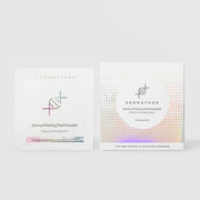 Dermathod Derma Priming Peel Booster individual packet beside holographic box of 30 PHA and LHA exfoliating peeling pads