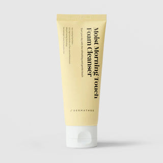 Dermathod Moist Morning Touch Foam Cleanser in soft yellow squeeze tube with white cap