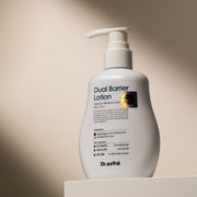 Dr. esthé Dual Barrier Lotion Intensive Moisture Care 7.05 oz (200g) - white pump bottle with dual hyaluronate, ceramide NP and centella asiatica