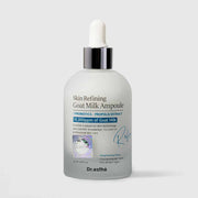Dr.esthé Skin Refining Goat Milk Ampoule 50ml frosted glass dropper bottle with 10000ppm goat milk, 7 probiotics, and propolis extract for brightening all skin types