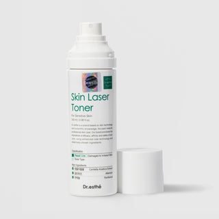 Dr.esthé Skin Laser Toner 100ml white spray bottle without cap for sensitive damaged and irritated skin repair line with Centella Asiatica extract, allantoin, and panthenol