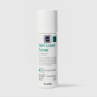 Dr.esthé Skin Laser Toner 100ml white bottle with cap for sensitive damaged and irritated skin repair line with Centella Asiatica extract, allantoin, and panthenol