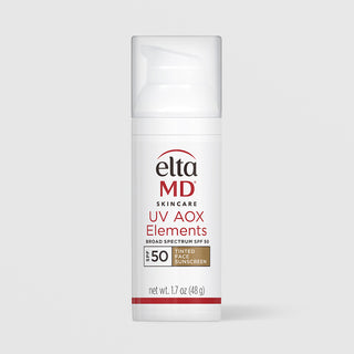EltaMD UV AOX Elements Broad Spectrum SPF 50 1.7oz airless pump bottle – tinted mineral face sunscreen for all skin types