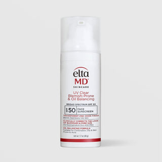 EltaMD UV Clear Blemish-Prone Oil Balancing SPF 50 airless pump – niacinamide zinc oxide sunscreen for acne-prone skin