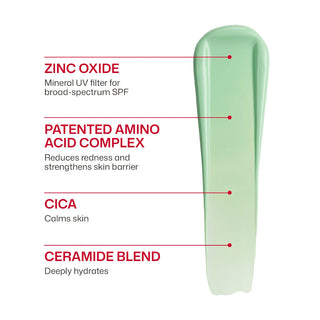 EltaMD UV Skin Recovery Green Tinted SPF 50 ingredients: zinc oxide, amino acid complex, cica, ceramide blend