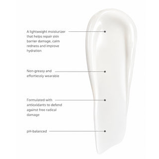 EltaMD Skin Recovery Light Moisturizer texture swatch, lightweight non-greasy pH-balanced face moisturizer