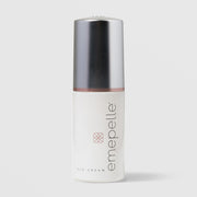 Emepelle Eye Cream for estrogen-deficient skin – white airless pump bottle with silver cap and rose gold accent band