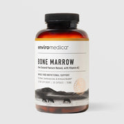 Enviromedica Bone Marrow New Zealand pasture-raised with Vitamin K2, 120 capsules 750mg, whole food supplement for bone, cardiovascular, and immune health