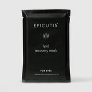 Epicutis Lipid Recovery Mask for Eyes single-use black foil packet, 6g / 0.21 oz, on a light gray background