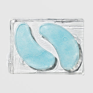Epicutis Lipid Recovery Mask for Eyes showing a pair of light blue gel eye patches in clear plastic tray on a light gray background