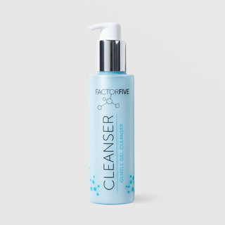 FactorFive Gentle Gel Cleanser pump bottle, 4.5 oz, for makeup and sunscreen removal