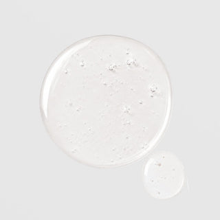 Clear gel texture swatch of FactorFive Regenerative Serum on light background