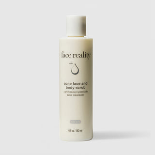 Face Reality Acne Face and Body Scrub 6 fl oz – 2.5% benzoyl peroxide exfoliating acne treatment for face and body