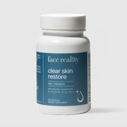 Face Reality Clear Skin Restore 60 capsules – zinc and probiotic microbiome supplement for breakout-prone skin
