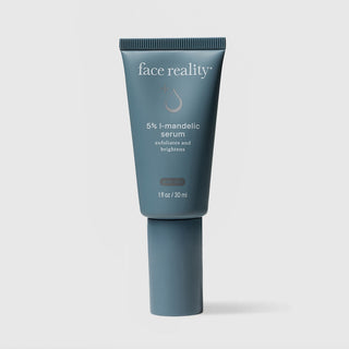 Face Reality 5% L-Mandelic Serum 1 fl oz – gentle entry-level AHA serum that exfoliates and brightens, acne-safe